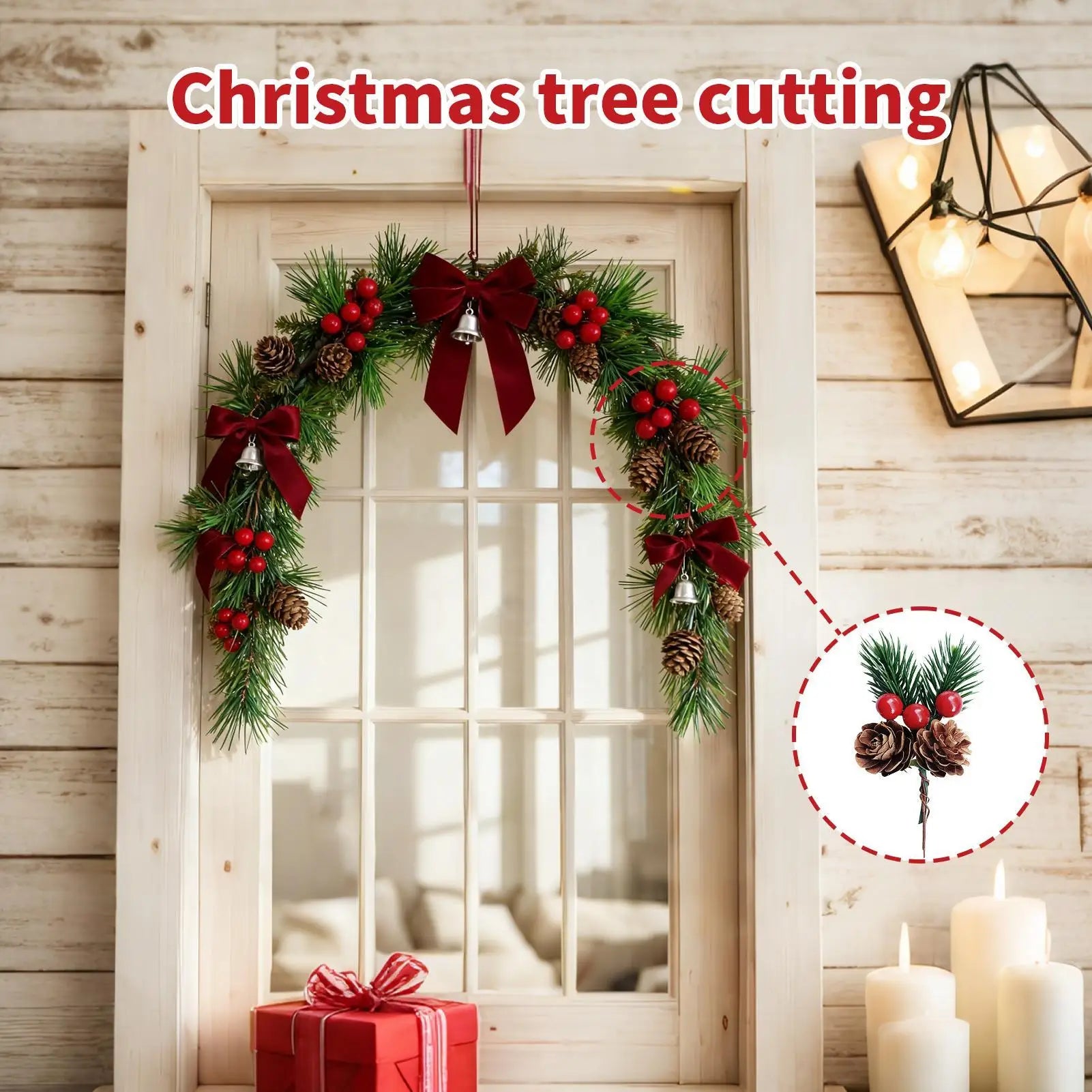 Christmas Decor Picks 10 Pieces Artificial Holiday Decoration Decorative Christmas Branches for Wedding Setup Greeting Cards