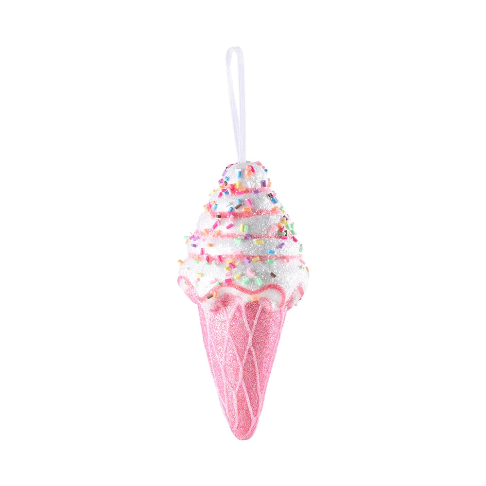 Mix Cute Candy Donuts Cupcake Ice Cream Cone Christmas Ornaments Kit Christmas Tree Hanging Decorations Gifts Navidad Natal