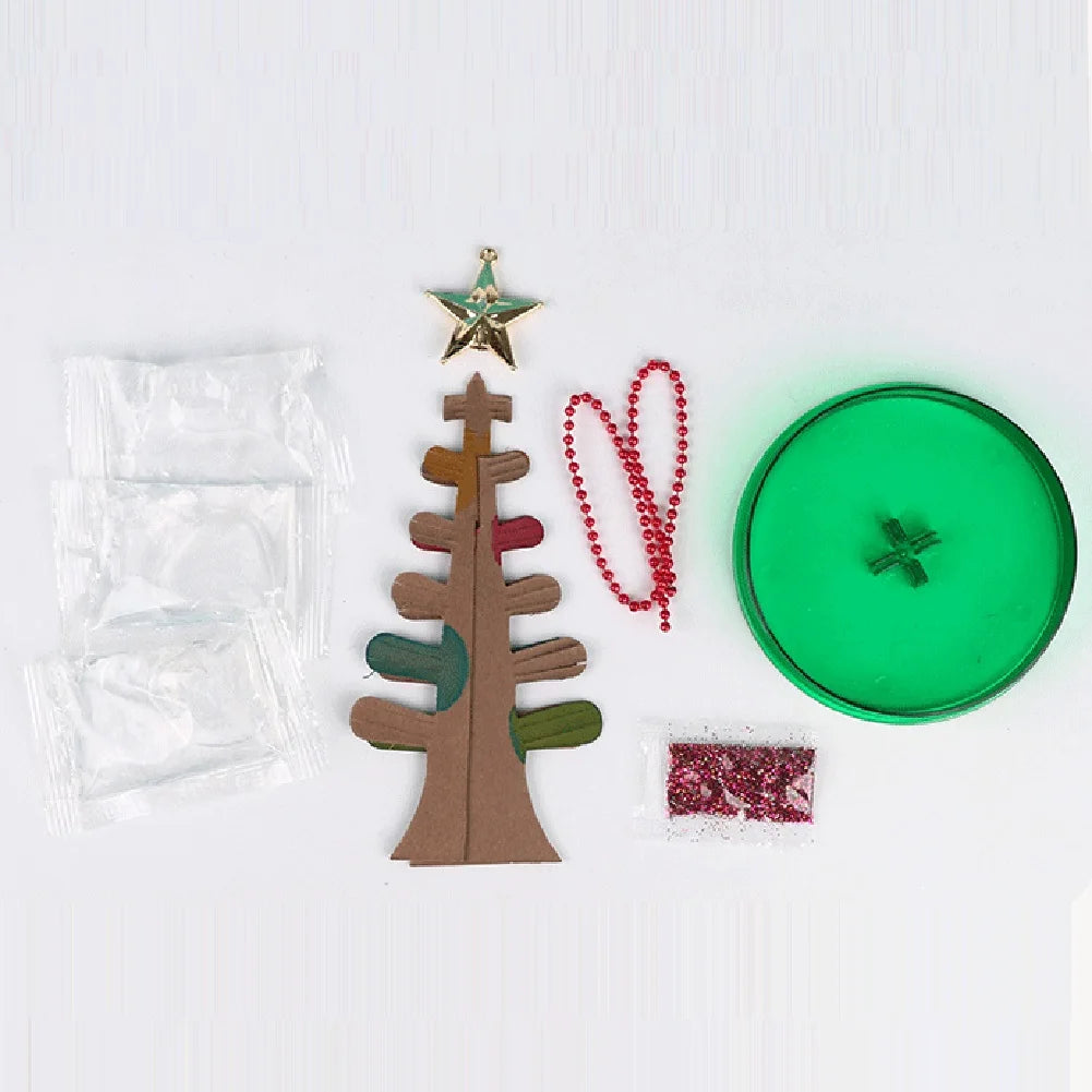 Mini Magic Christmas Tree Decor Educational Magic Grow Crystal Christmas Tree Novelty DIY Fun Xmas Gift for Adults Kids