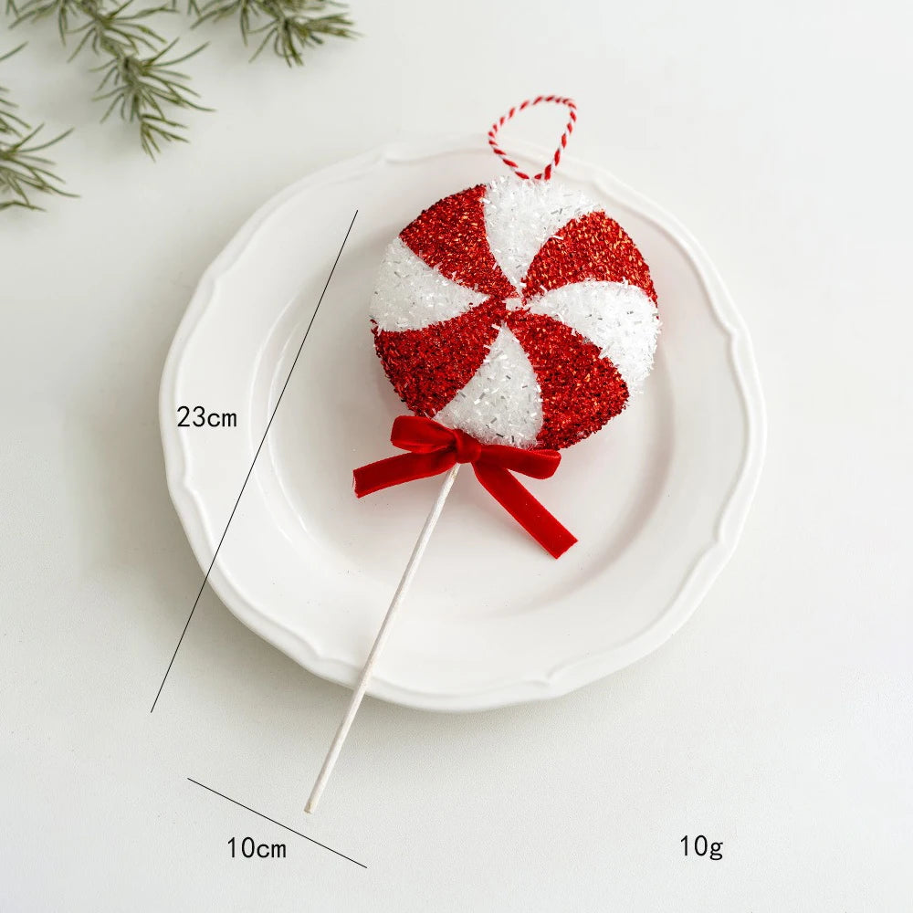 Christmas Decorations Large Candy Canes Christmas Tree Lollipop Decoration Ornaments Decorative for Home Party Decor Xmas Gift