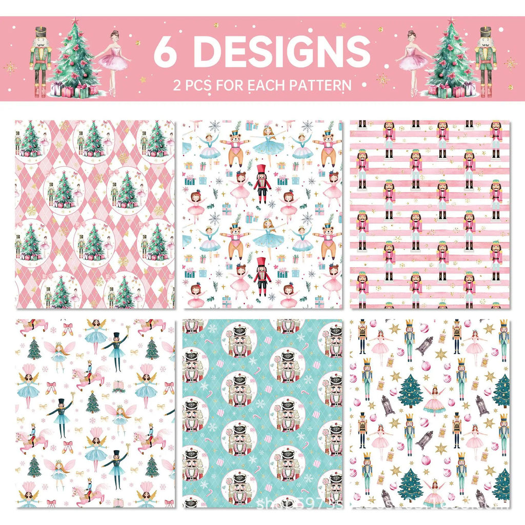 Nutcracker Wrapping Paper Festive Christmas Gift Packaging Christmas Gift Wrapping Paper Patterned Princess Themed Paper