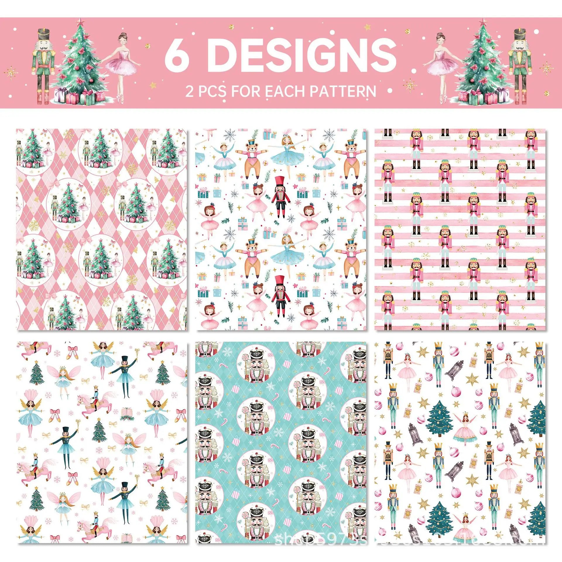Nutcracker Wrapping Paper Festive Christmas Gift Packaging Christmas Gift Wrapping Paper Patterned Princess Themed Paper