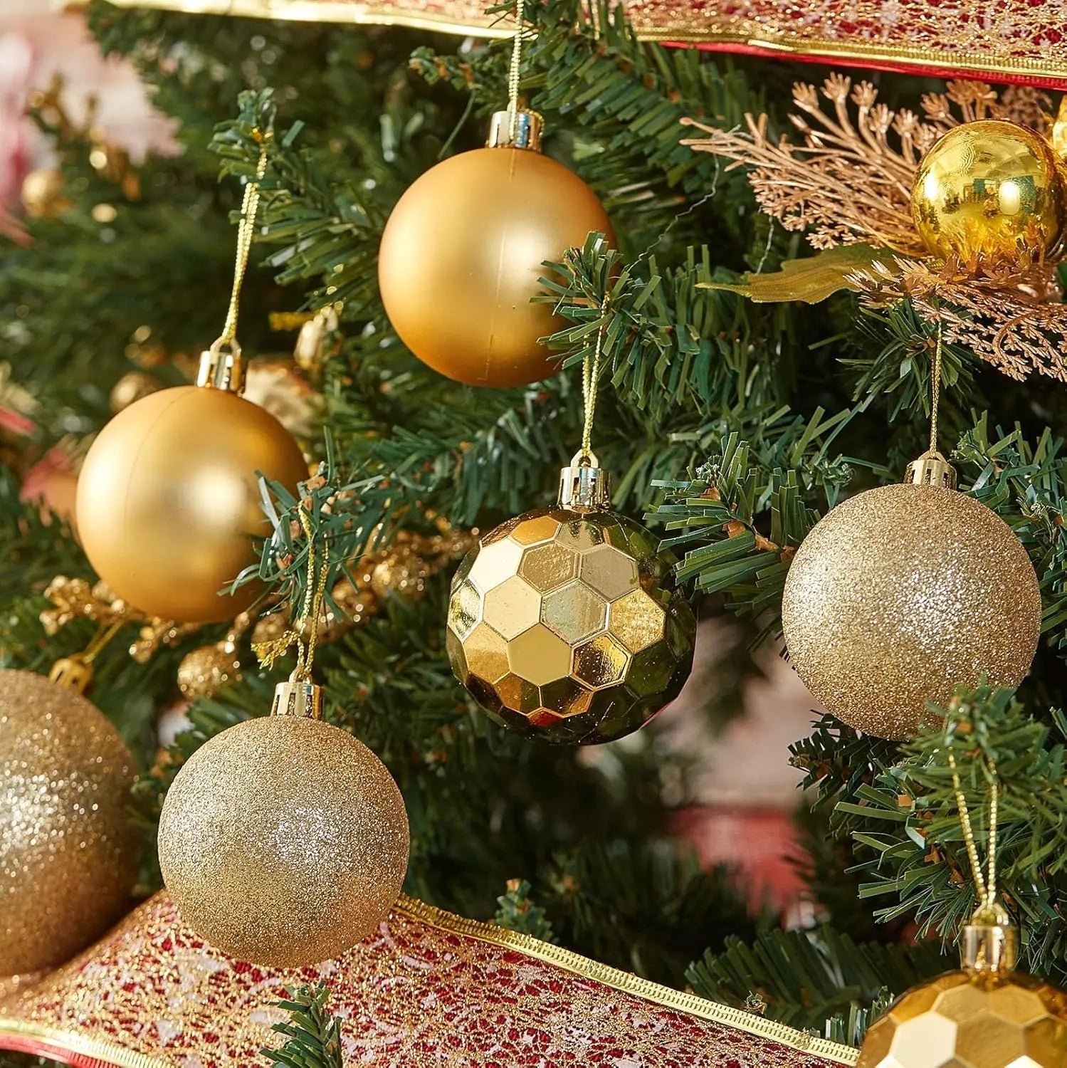 24PCS Shatterproof Christmas Ball Ornaments Xmas Tree Decorations Hanging Balls for Holiday Wedding Party Home Decor