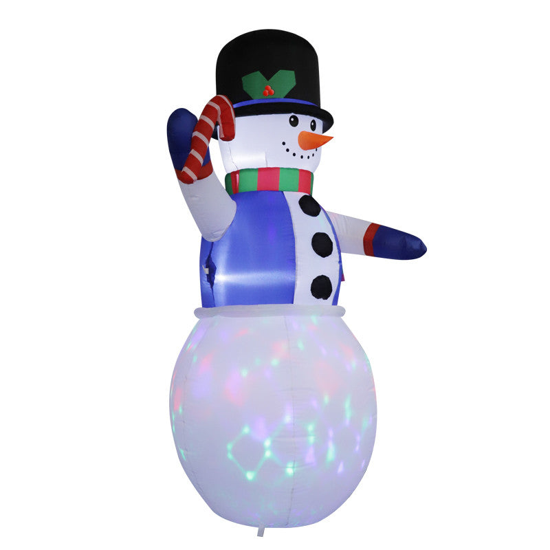 Christmas Decoration 1.8m Inflatable Gentleman Snowman with LED Lights Xmas New Year Party Indoor Outdoor Inflatable Ornament