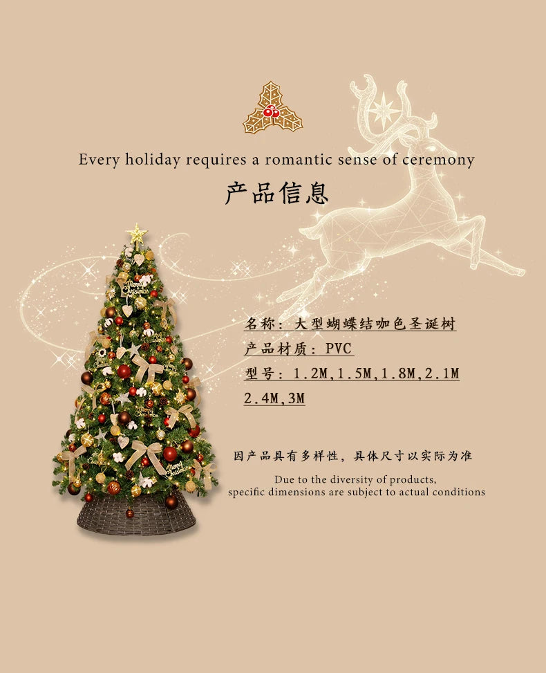 Christmas Decorations Christmas Tree with Lights Package Living Room Large Christmas Tree Ornament Scene Decoration