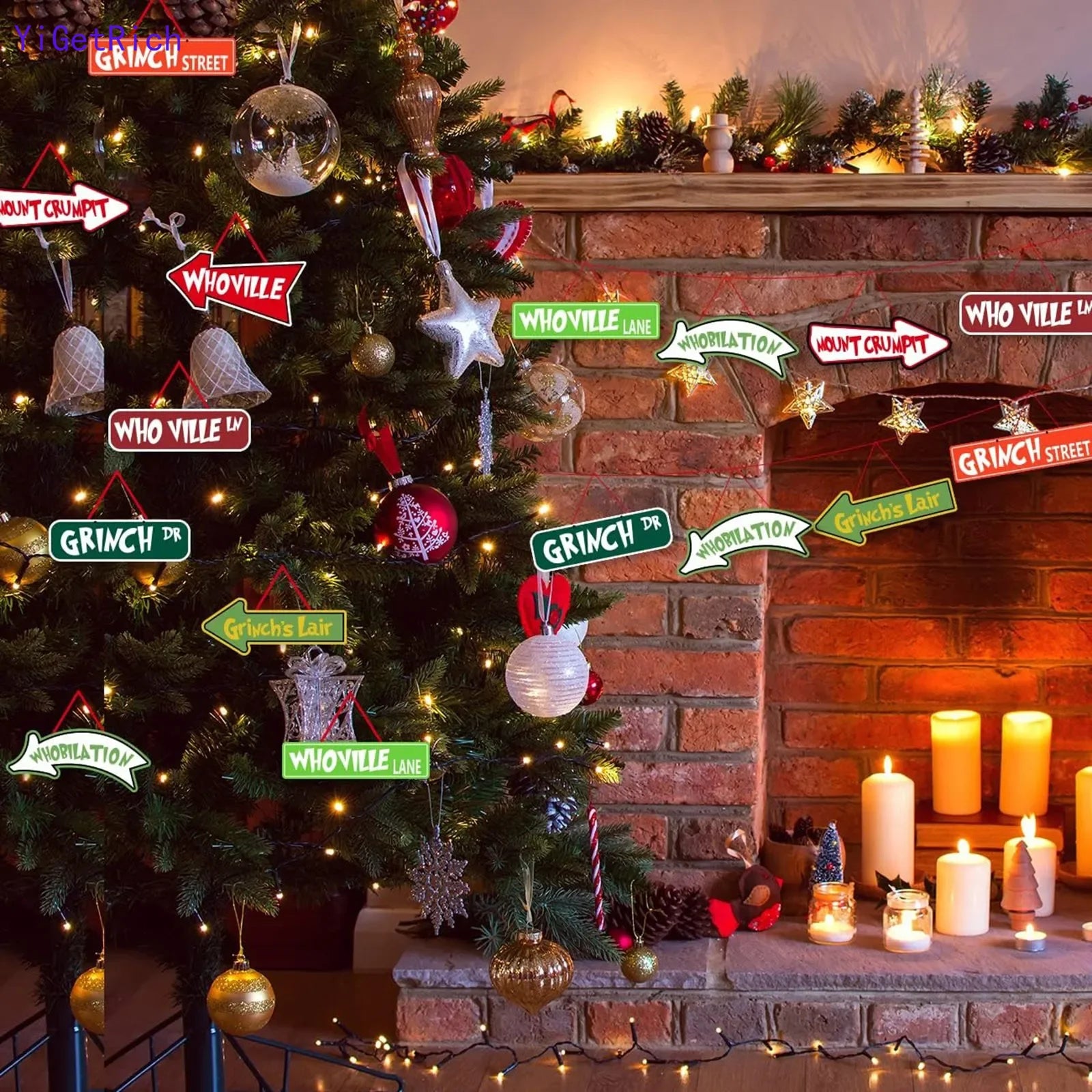 Christmas Tree Decorations - 16Pcs Grinchs Christmas Tree Hanging Ornament Holiday Xmas Grinchs Grinchs Christmas Decor Gifts