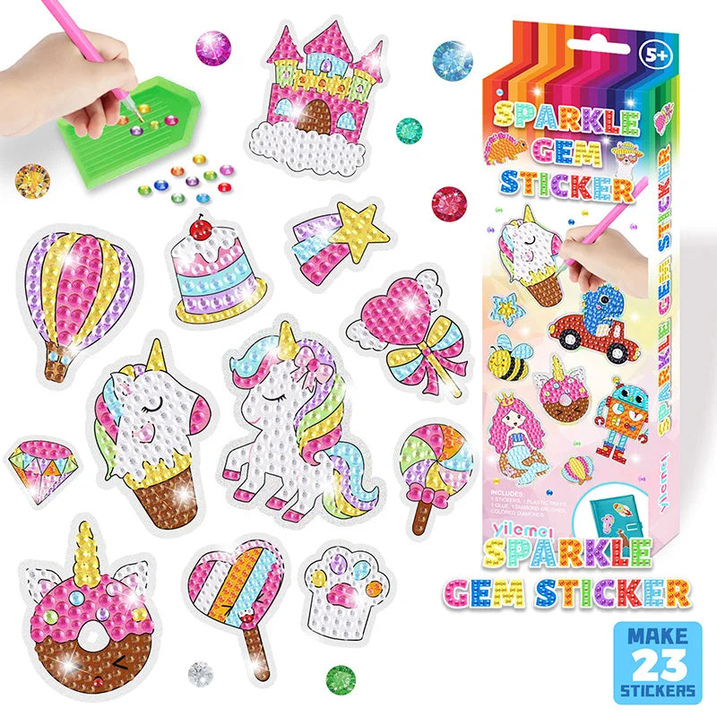 Christmas Diamond Painting Keychain 5D DIY Hanging Diamond Art Kits Diamond Ornaments for Kids Christmas Crafts Family Decor