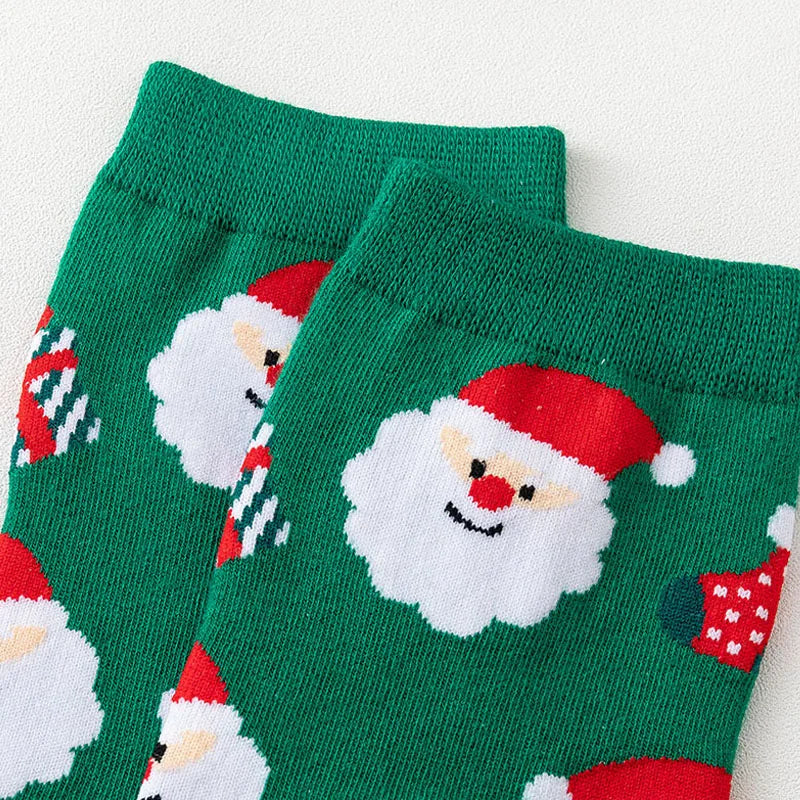 4 Pairs/Lot Children Girls Socks Christmas Socks For Kids Cotton 3-14 Years Comfortable Toddler Leg Warmers Boys Long Socks