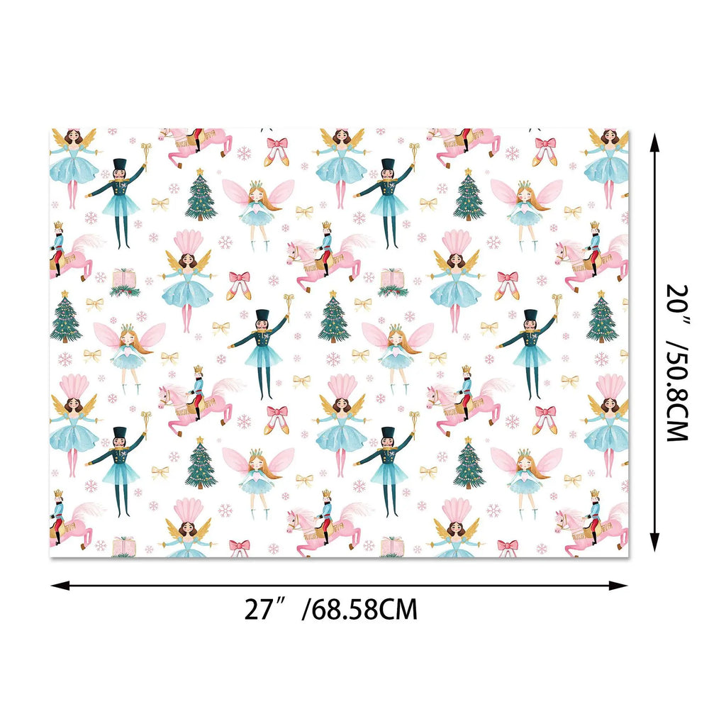 Nutcracker Wrapping Paper Festive Christmas Gift Packaging Christmas Gift Wrapping Paper Patterned Princess Themed Paper