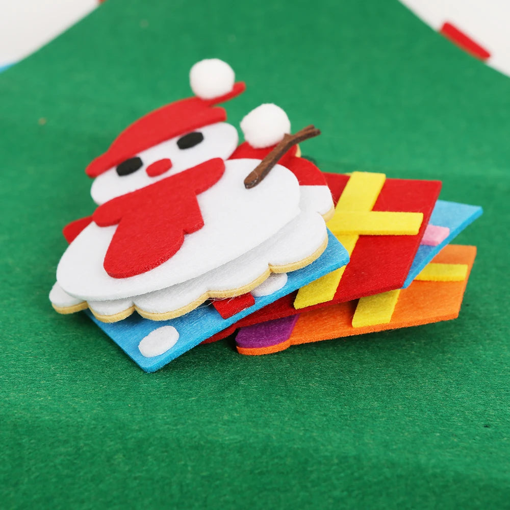 DIY Felt Christmas Tree Christmas Decoration for Home Xmas Door Wall Decorations Wall Hanging Ornaments For Kids New Year Gifts