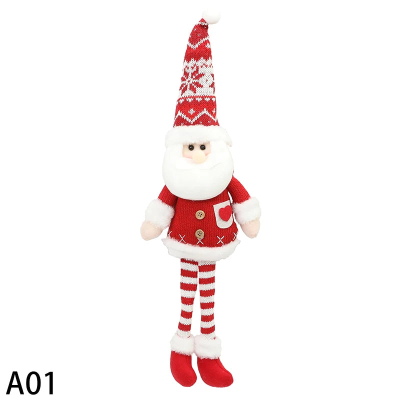Christmas Dolls Santa Claus Snowman Elk Long Legs Doll Merry Christmas Decoration For Home Xmas Gift Happy New Year 2025 Navidad