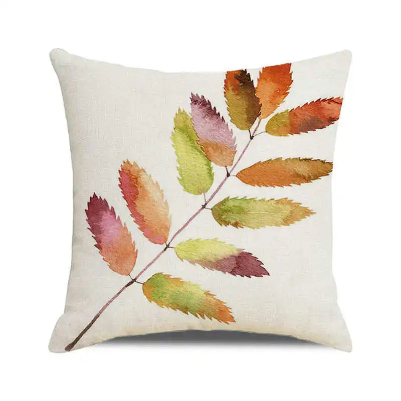 Happy Thanksgiving! Autumn maple leaves Digital printing short plush pillow covers for car sofa office cushion cover home goods