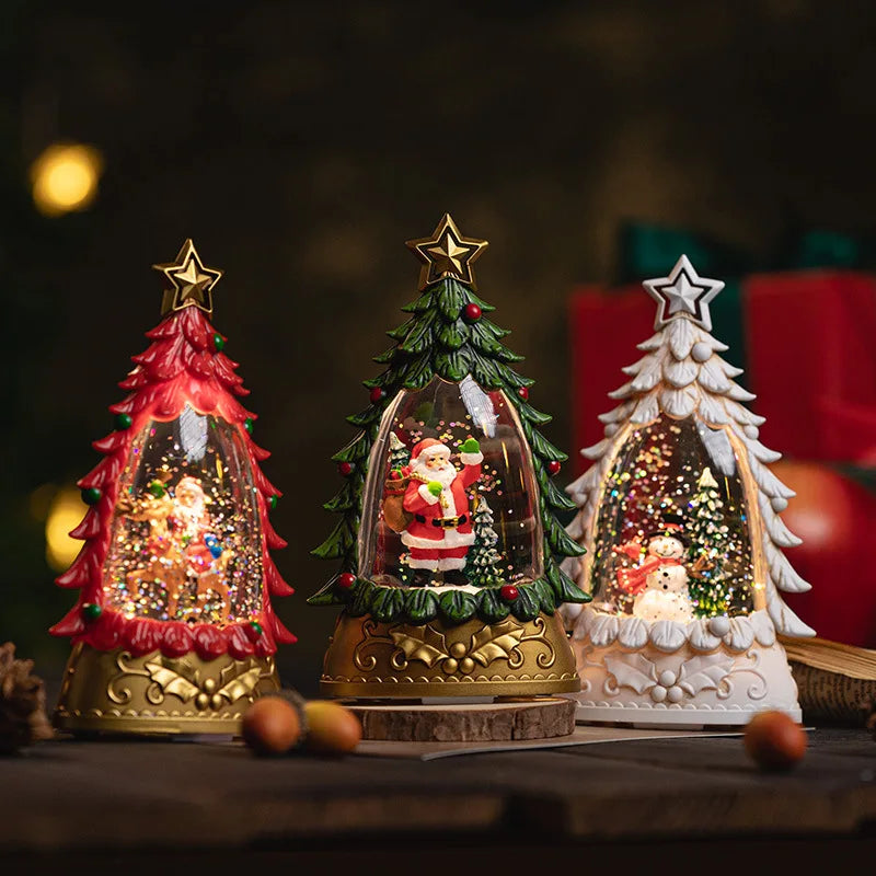 Christmas Scene Decoration Small Gifts Crafts Drifting Snow Crystal Ball Children's Toys Birthday Gift Decoration