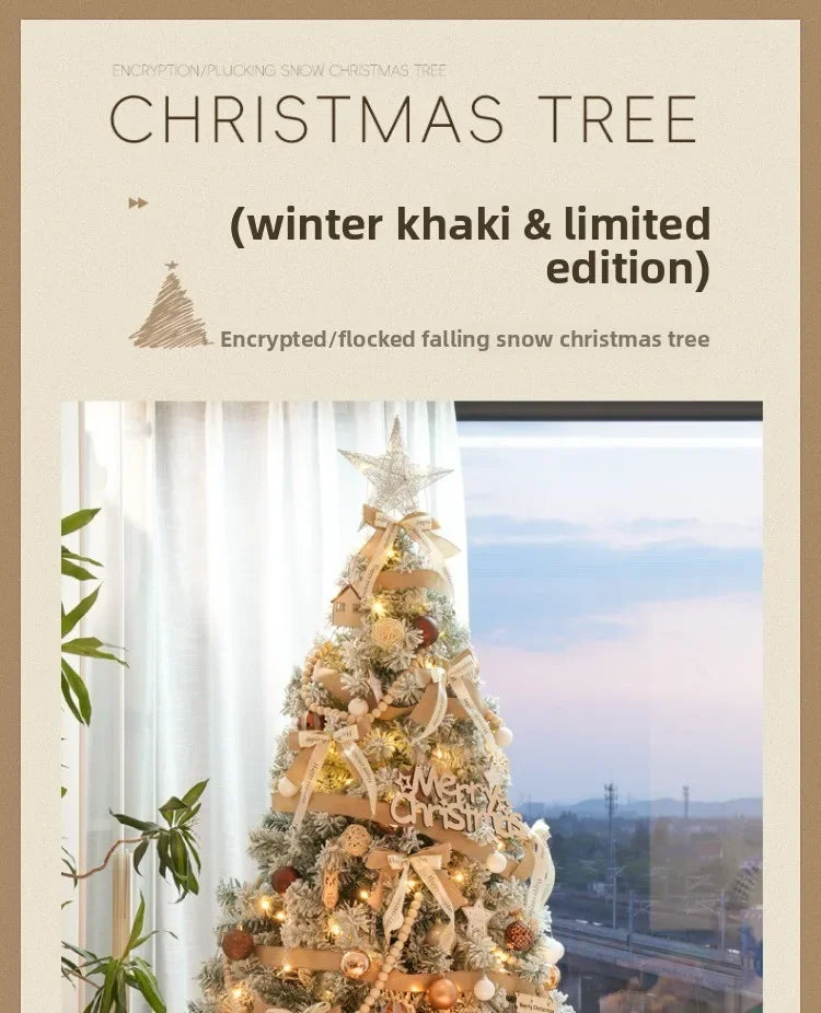 New Christmas decorations for home white Christmas tree living room high-end encryption ornaments large-scale atmosphere layout
