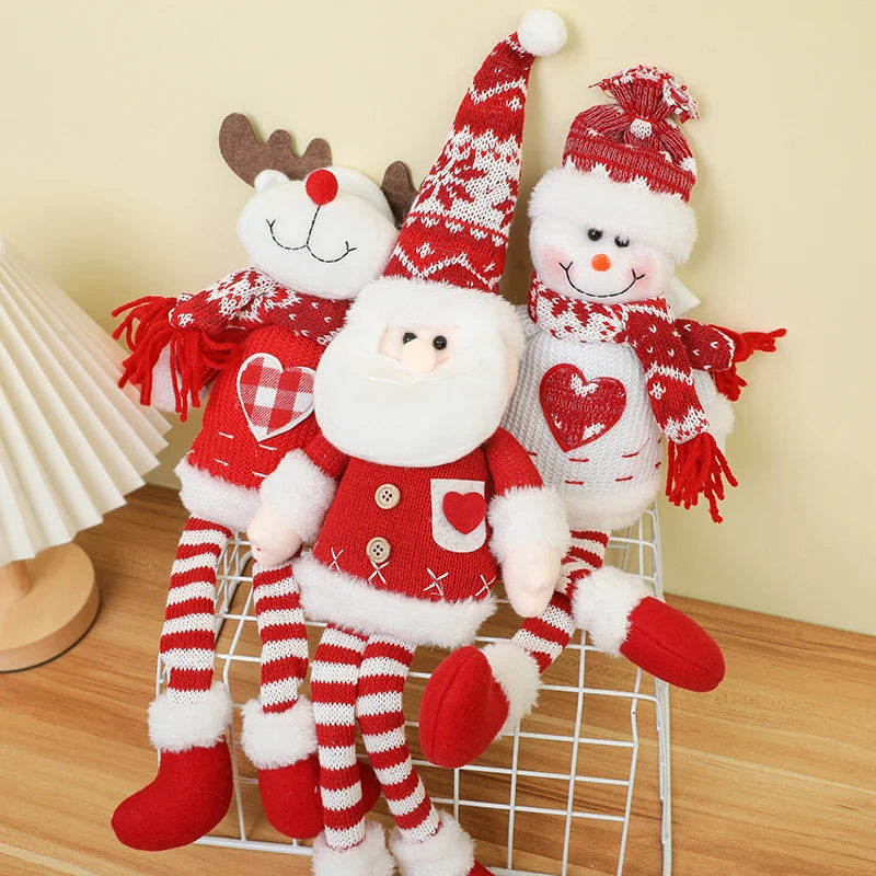 Christmas Dolls Santa Claus Snowman Elk Long Legs Doll Merry Christmas Decoration For Home Xmas Gift Happy New Year 2025 Navidad