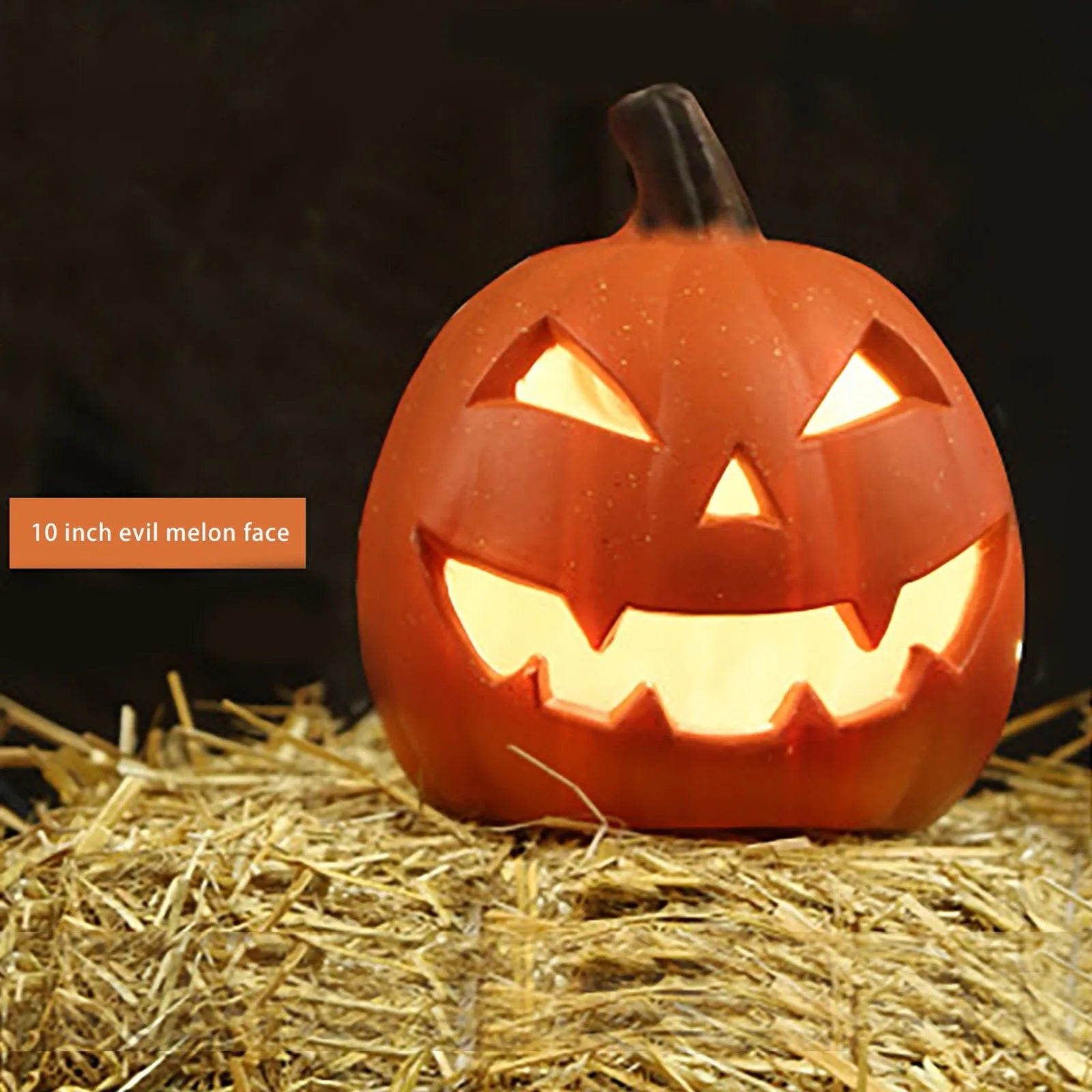 Halloween Led Decorative Vintage Style Hollow Lighted Pumpkin Lantern Scene Layout Decor Indoor And Outdoor Home Decoration