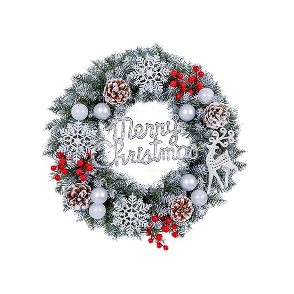 Christmas Wreath Christmas Decoration Wreath Holiday Wreath Snowflake Hanging