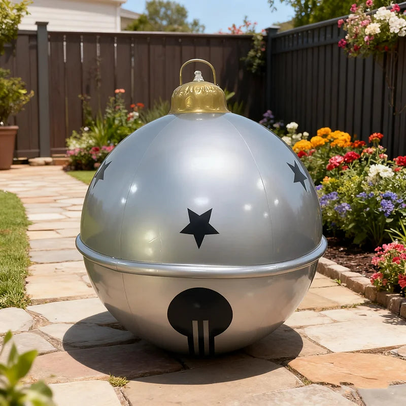 Inflatable Balls - Large Christmas Ornaments, Inflatable Balls for Holiday Decor, Weatherproof Outdoor Feature, Festive Lawn Decoration