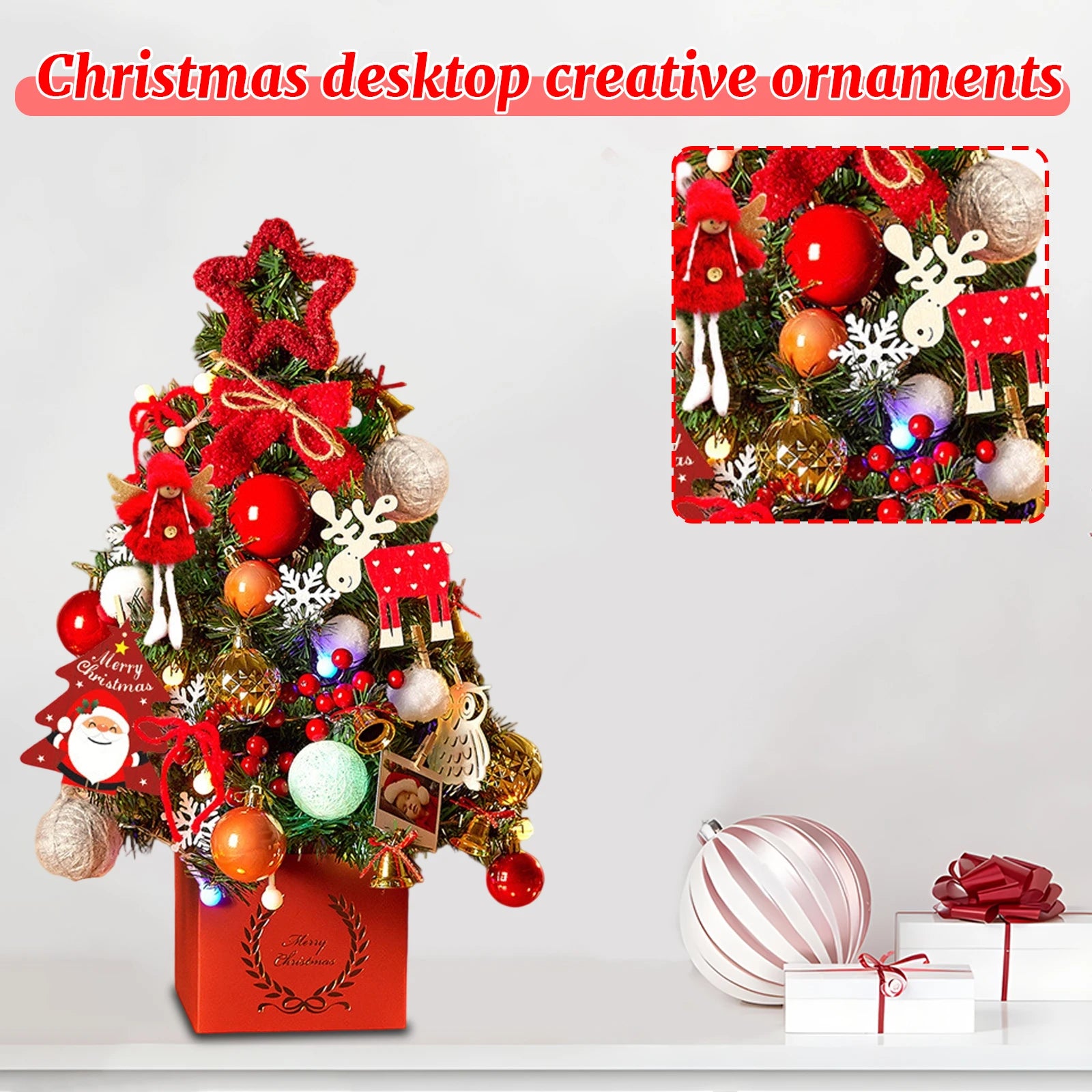 Christmas Decoration Christmas Tree Desktop Small Tree Ornaments New Year Navidad Gift Christmas Festival Party Supplies