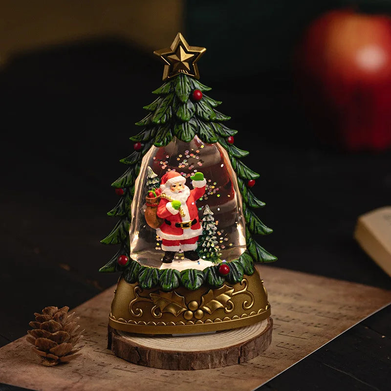 Christmas Scene Decoration Small Gifts Crafts Drifting Snow Crystal Ball Children's Toys Birthday Gift Decoration