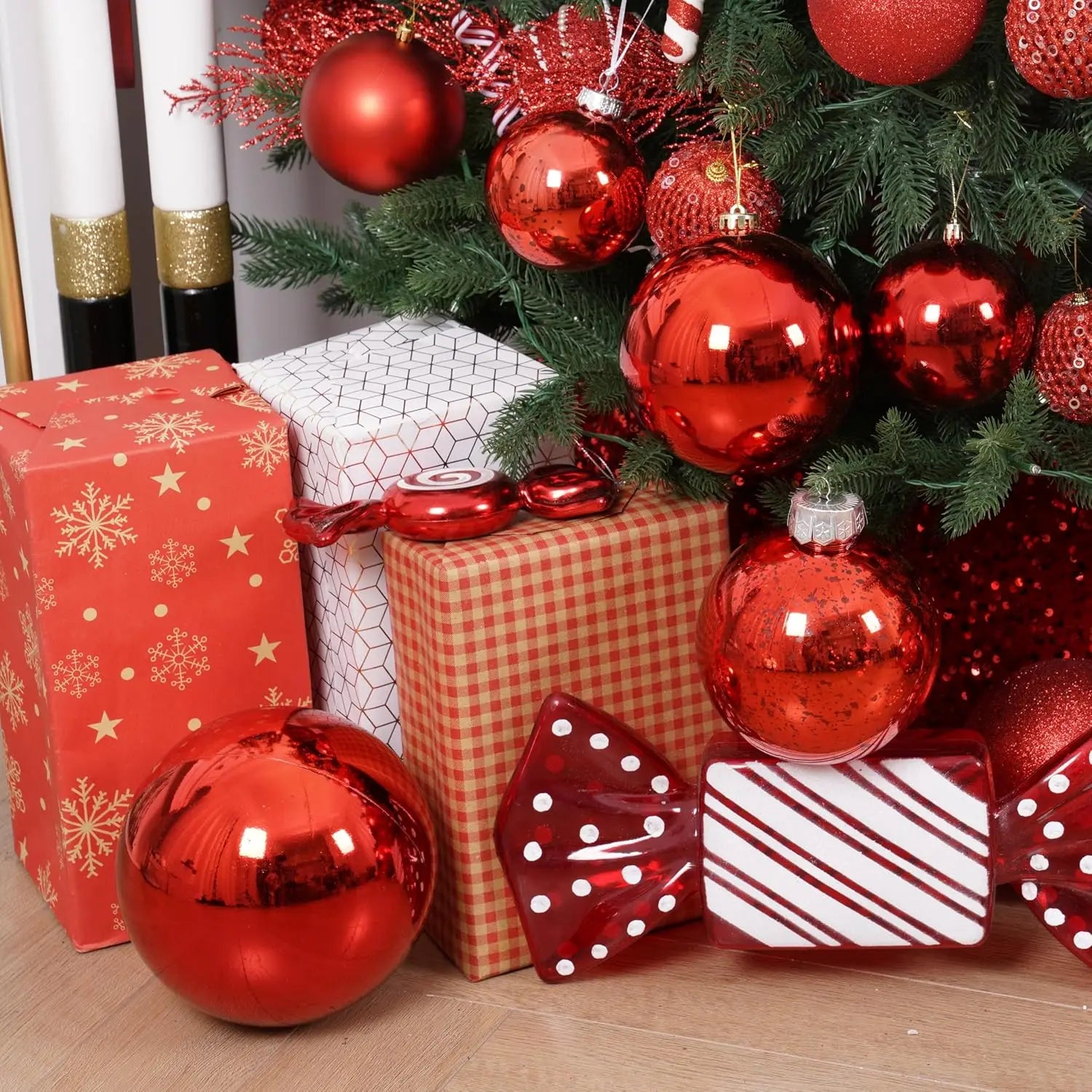 24PCS Shatterproof Christmas Ball Ornaments Xmas Tree Decorations Hanging Balls for Holiday Wedding Party Home Decor