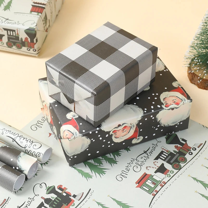 Christmas Wrapping Paper 50*70cm Christmas Kraft Paper Gift Wrap with Snowflake for Xmas Party Gift Packing DIY Crafts Papers