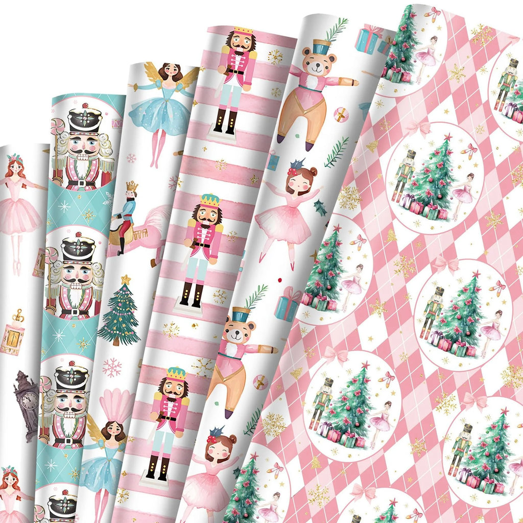 Nutcracker Wrapping Paper Festive Christmas Gift Packaging Christmas Gift Wrapping Paper Patterned Princess Themed Paper