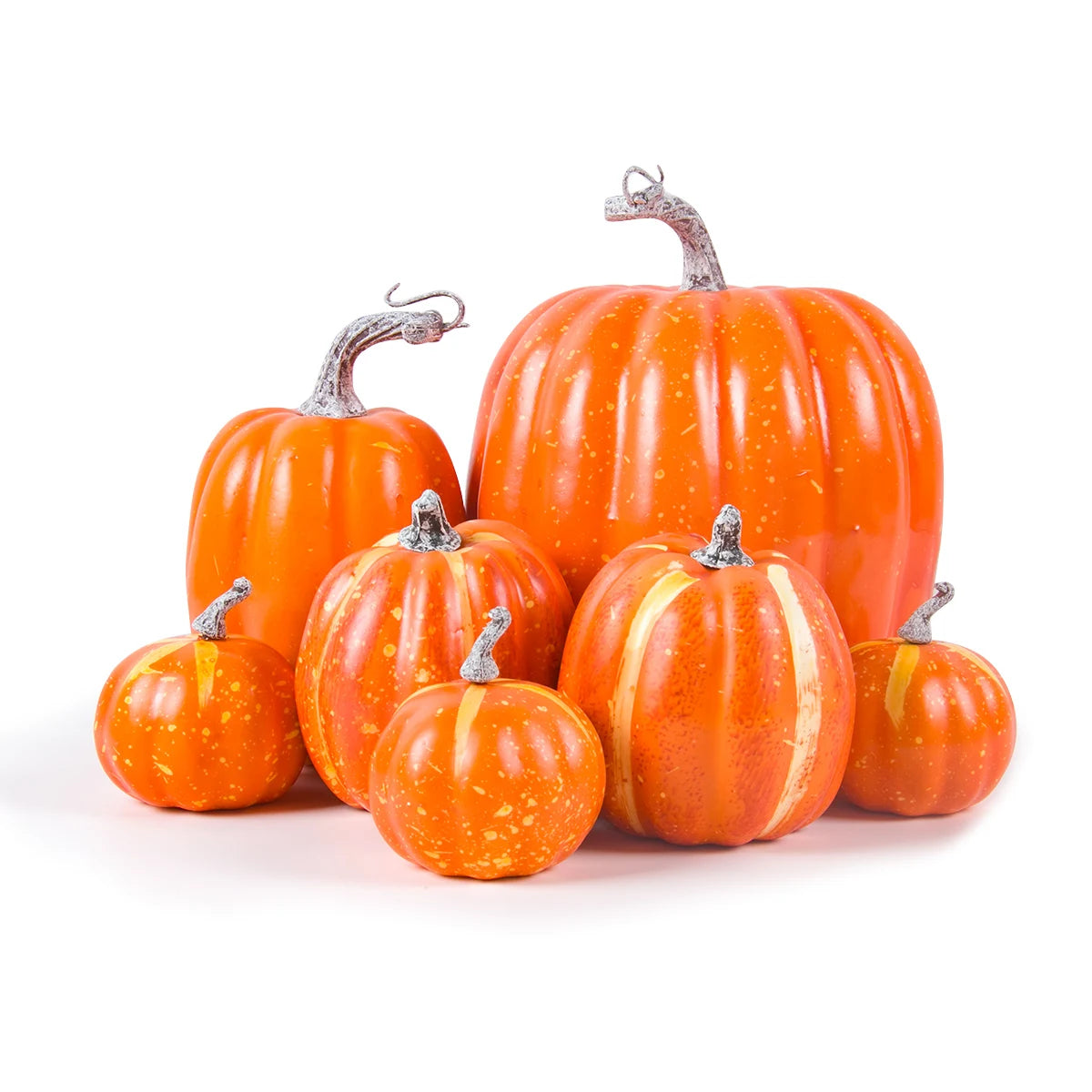 Thanksgiving Artificial Pumpkins Sets Assorted Big and Small Pumpkins Fake Pumpkins Farmhouse Fall Harvest Table Halloween Decor