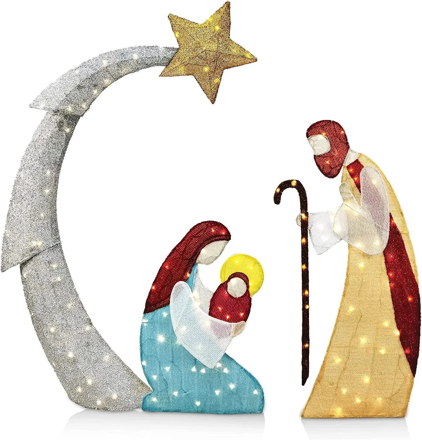 Garden Nativity Scene Decoration Christmas Ornament Christmas Easter Creative Outdoor Indoor Display Figurine Holiday Home Decor
