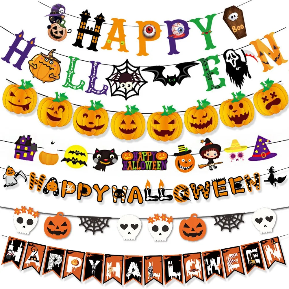 Halloween Decoration Banner for Home Living Room Decoration Halloween Party