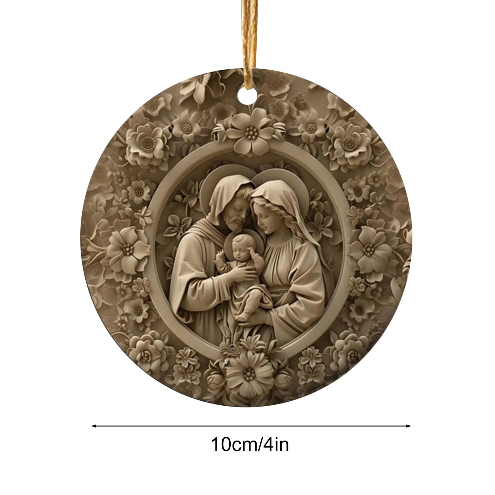 Christmas Nativity Ornaments 12X Christmas Decoration wooden Nativity Scene pendant Christmas Tree Decorations Easter Home Decor
