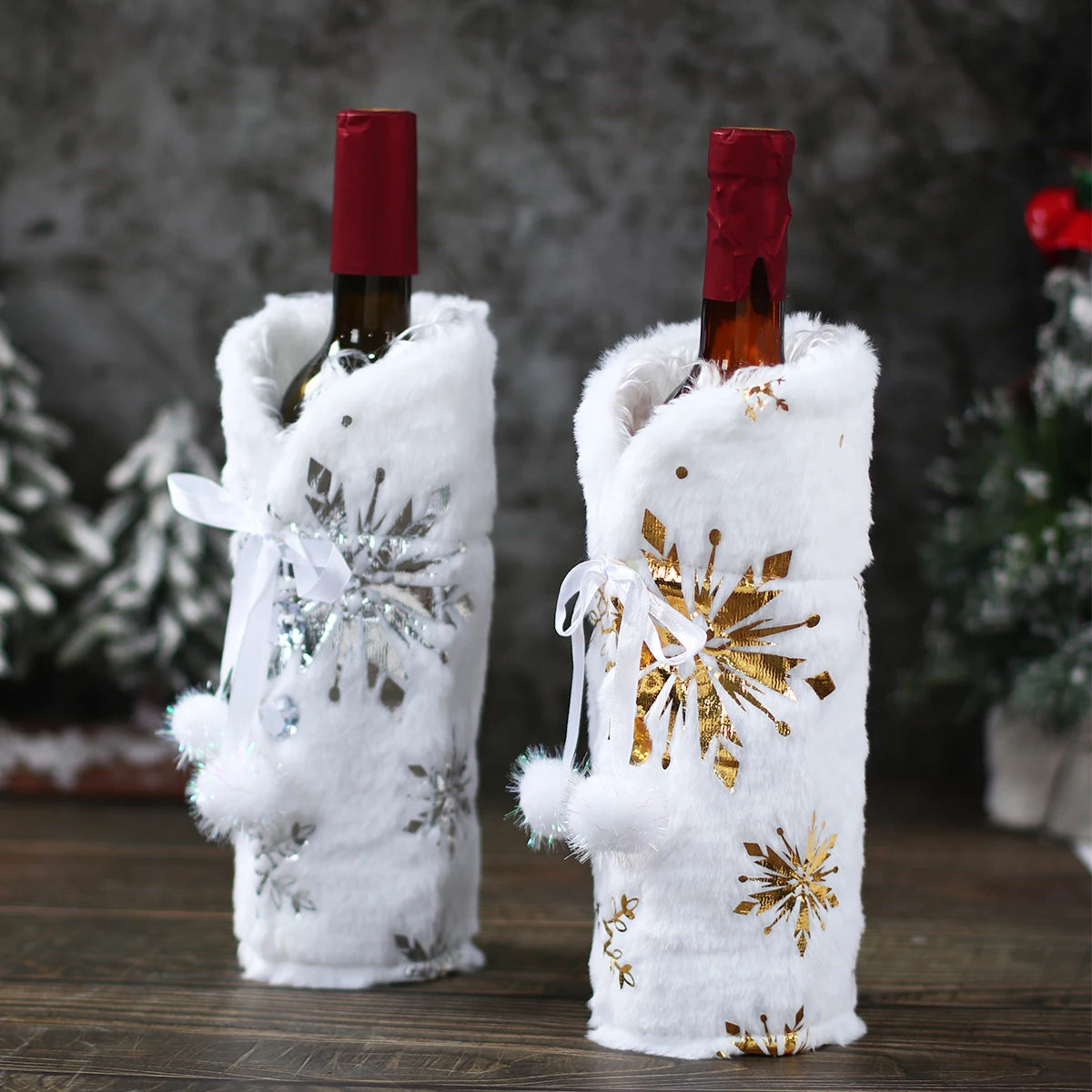 Christmas Wine Bottle Cover Merry Christmas Decorations For Home 2025 Cristmas Ornament Xmas Navidad Gifts Happy New Year 2026