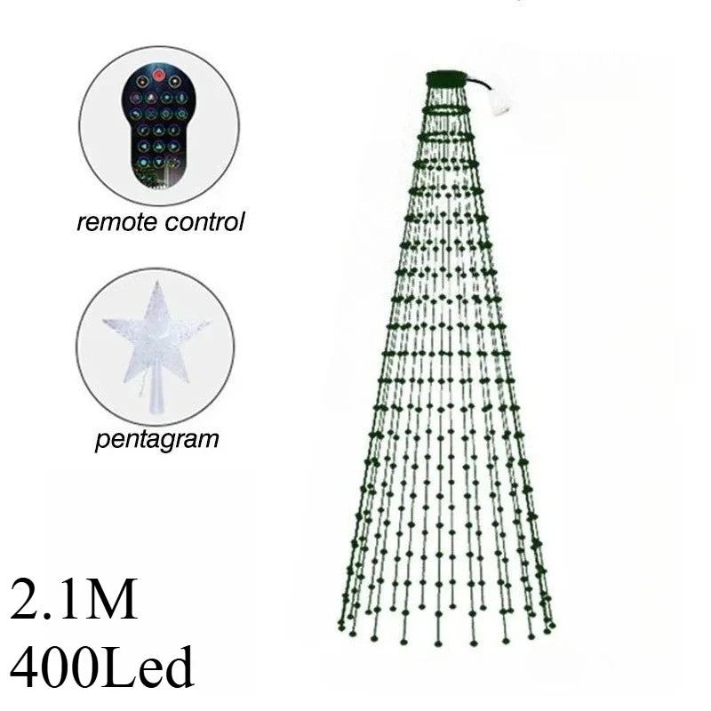 Christmas Decorations Tree Led Lights String Application DIY Image LED RGB IC Fairy Bluetooth Control