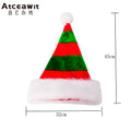 Christmas Black Red Plush Hat Santa Novelty Hat Kids Christmas Decorations For New Year Home Santa Claus Gift Party Supplies