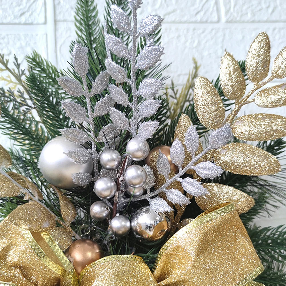 LED Artificial Garland Stair Wreath Prelit Christmas Wreath Garland Pine/Bow Light Up Cordless for Front Door Wall Window Stair