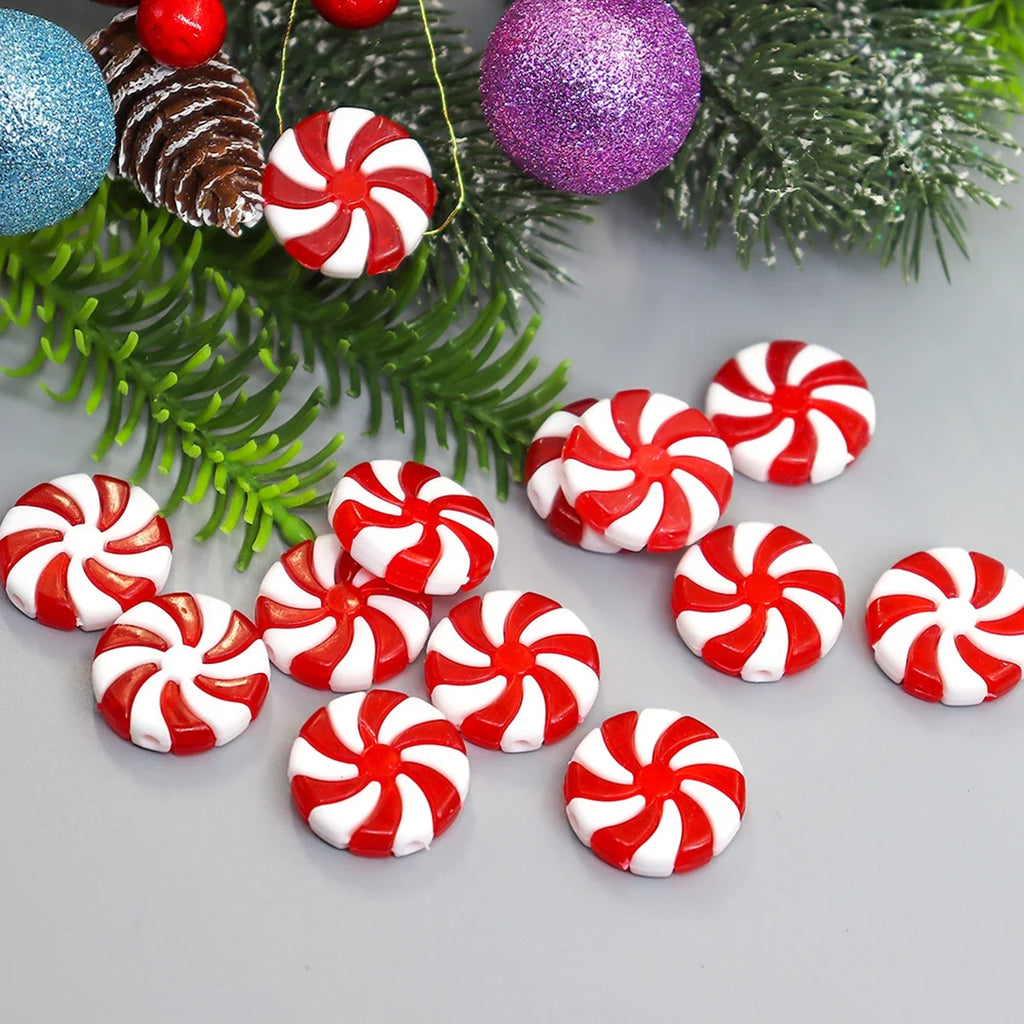 Christmas Decorations 2024 Plastic Christmas Candy Hanging Ornaments for Home Party Xmas Tree Decors New Year Navidad Supplies