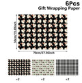Christmas Wrapping Paper 50*70cm Christmas Kraft Paper Gift Wrap with Snowflake for Xmas Party Gift Packing DIY Crafts Papers