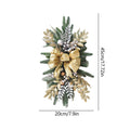 LED Artificial Garland Stair Wreath Prelit Christmas Wreath Garland Pine/Bow Light Up Cordless for Front Door Wall Window Stair