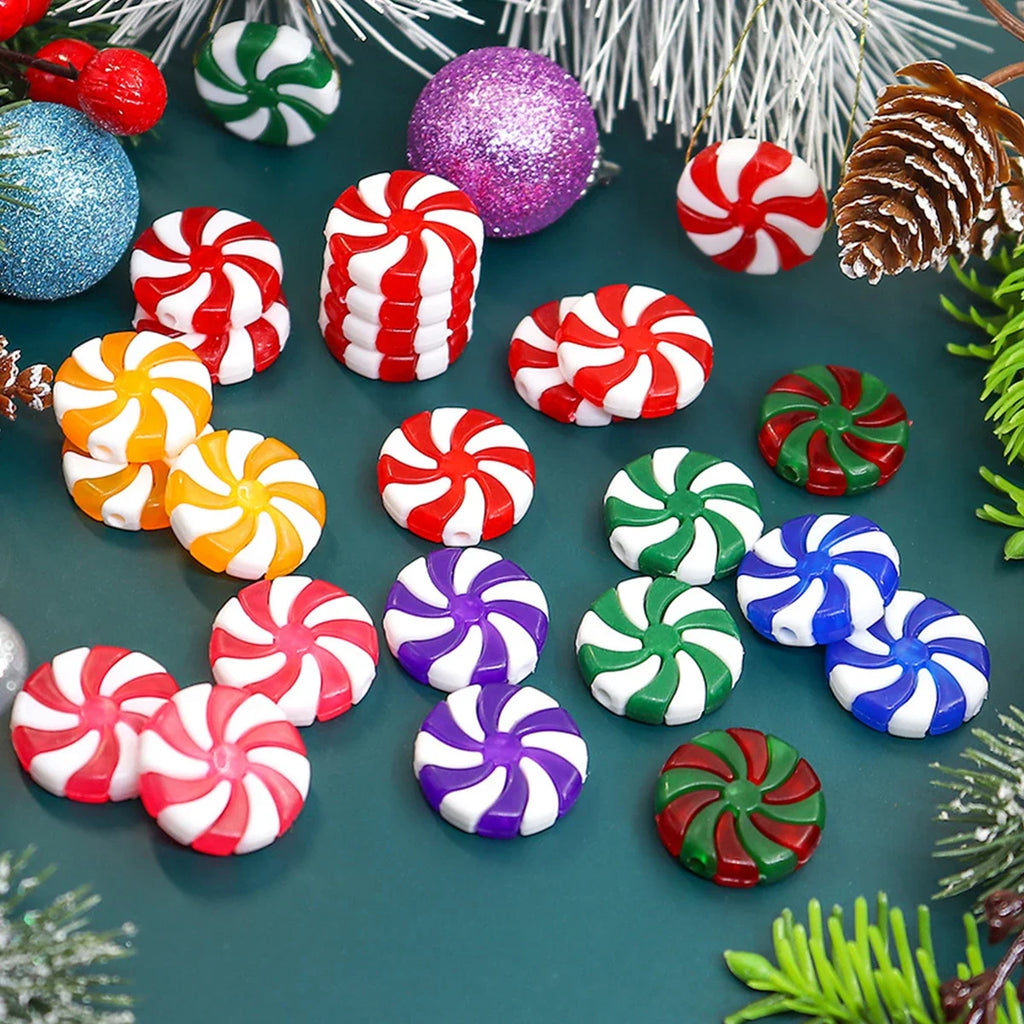 Christmas Decorations 2024 Plastic Christmas Candy Hanging Ornaments for Home Party Xmas Tree Decors New Year Navidad Supplies