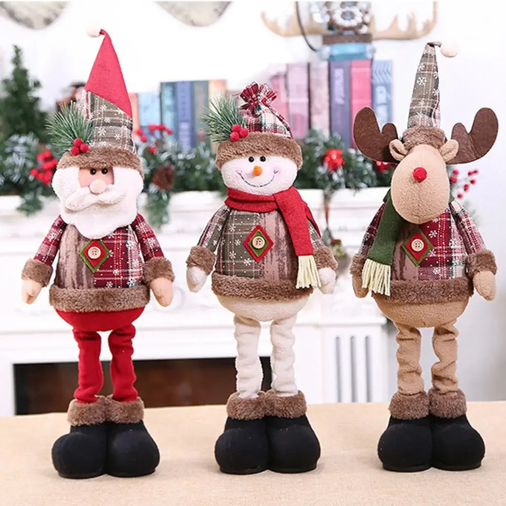 Christmas Santa Doll Merry Christmas Decorations For Home Table Xmas Ornaments Navidad Natal Noel New Year Decor 2025 Gifts