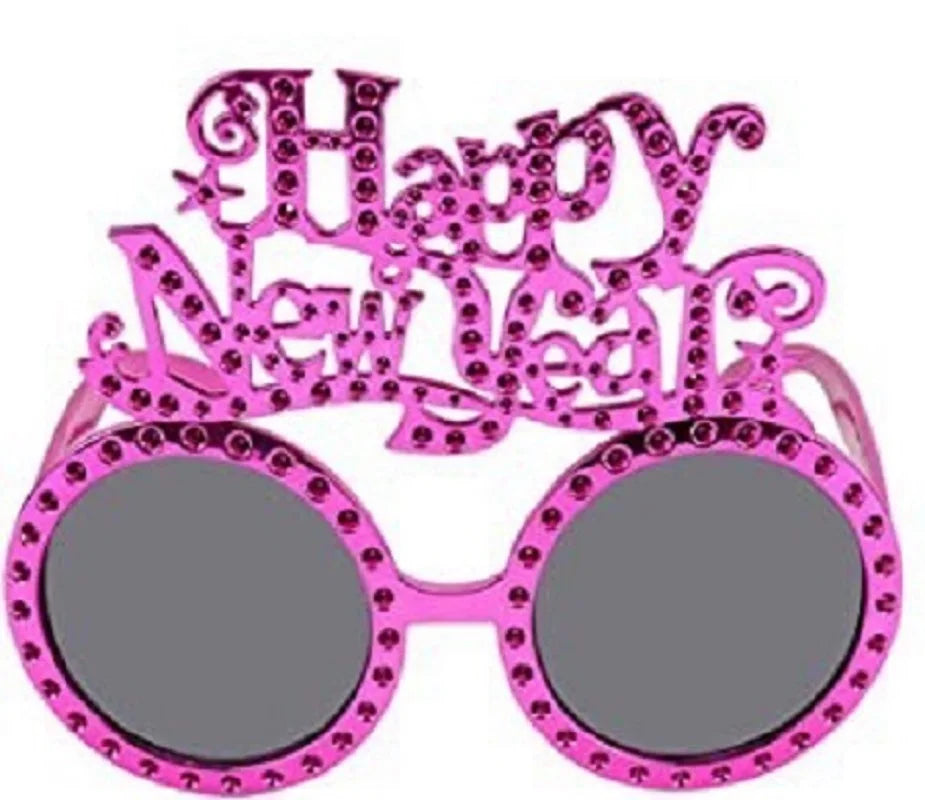 Happy New Year Glasses Colorful Frame Photo Props Merry Christmas Ornaments Xmas Navidad Gifts New Year Eve Party Decor