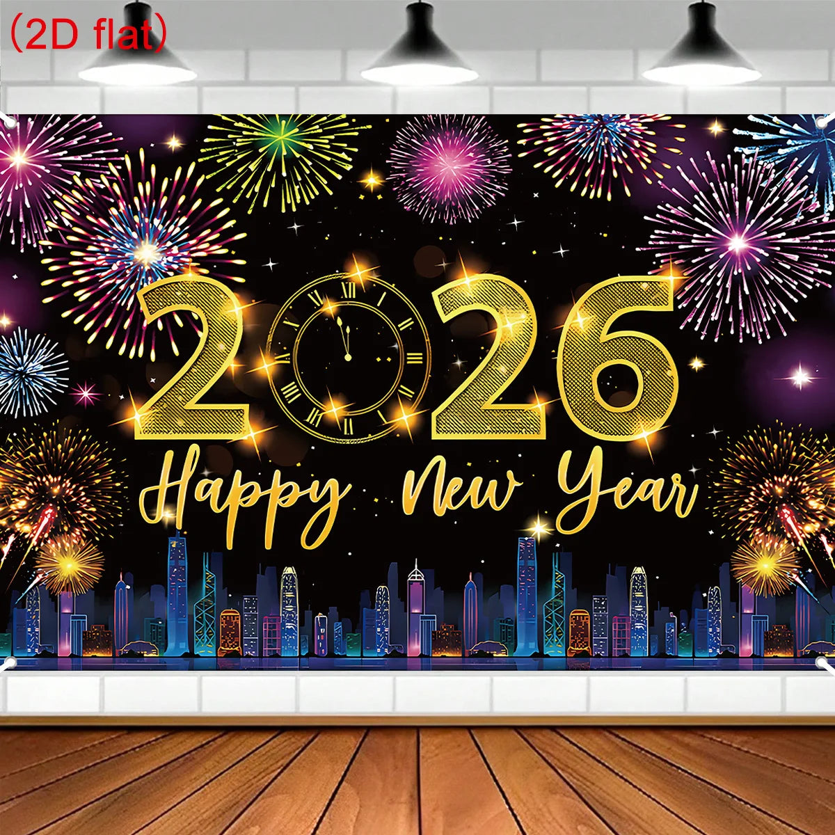 2026 Happy New Year Party Decor Background New Year Champagne New Year Eve Party Cake Table Decor Happy New Year Backdrop Gift