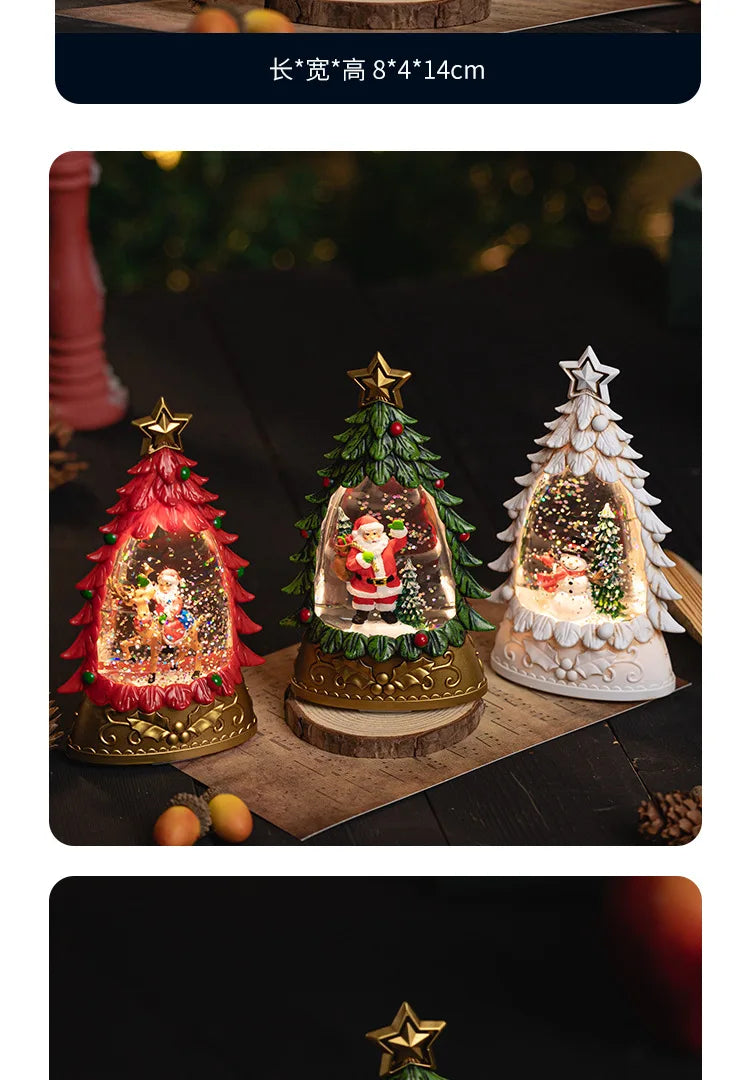 Christmas Scene Decoration Small Gifts Crafts Drifting Snow Crystal Ball Children's Toys Birthday Gift Decoration