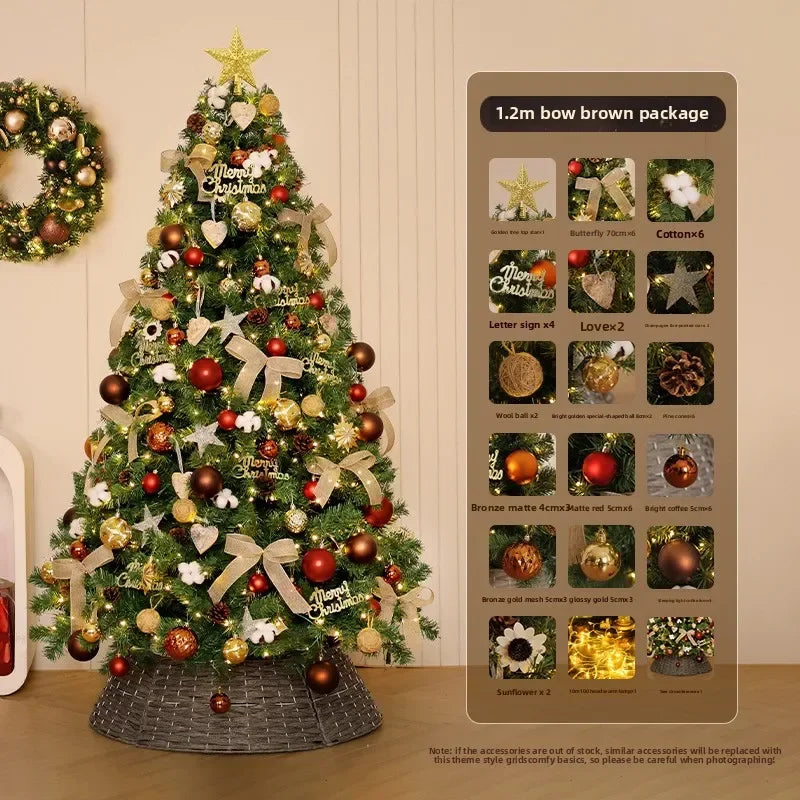 Christmas Decorations Christmas Tree with Lights Package Living Room Large Christmas Tree Ornament Scene Decoration