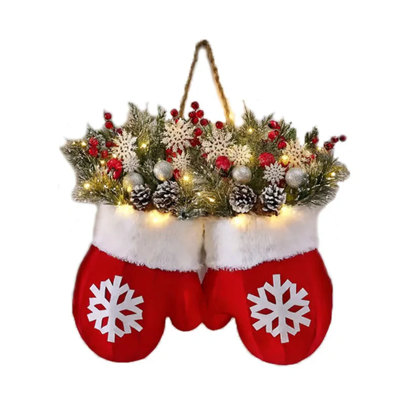 Christmas crutches, candies, lollipops, elderly people's gloves, hats, small ornaments, decorations, decorations, props
