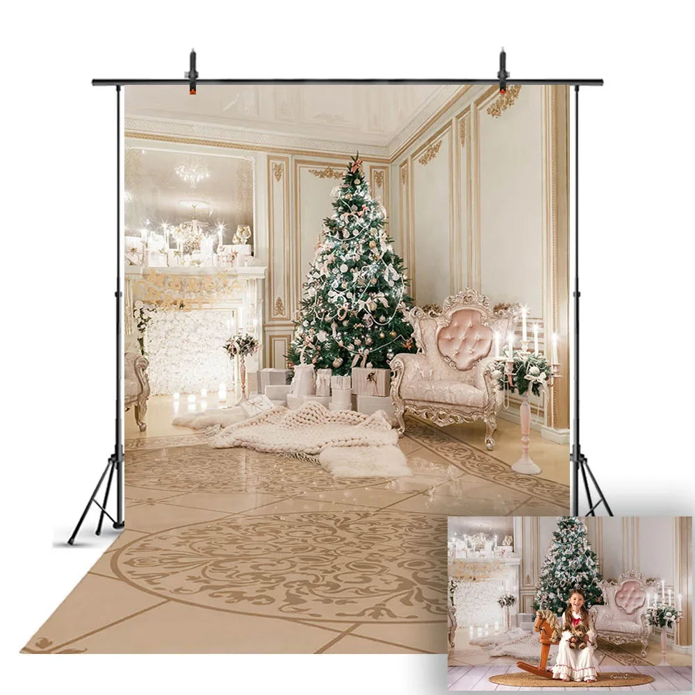 Christmas Tree Photo Background For Photography Xmas Winter Snow Newborn Adult Backdrop Photobooth Party Decoration Studio props