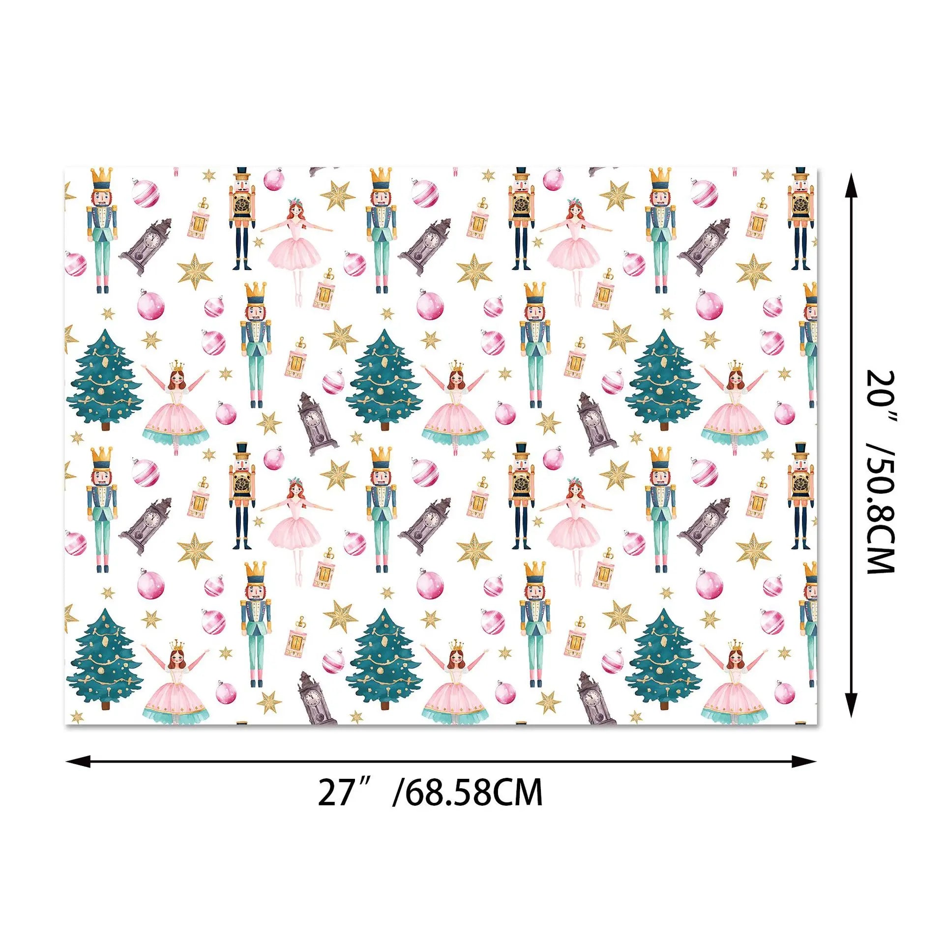 Nutcracker Wrapping Paper Festive Christmas Gift Packaging Christmas Gift Wrapping Paper Patterned Princess Themed Paper