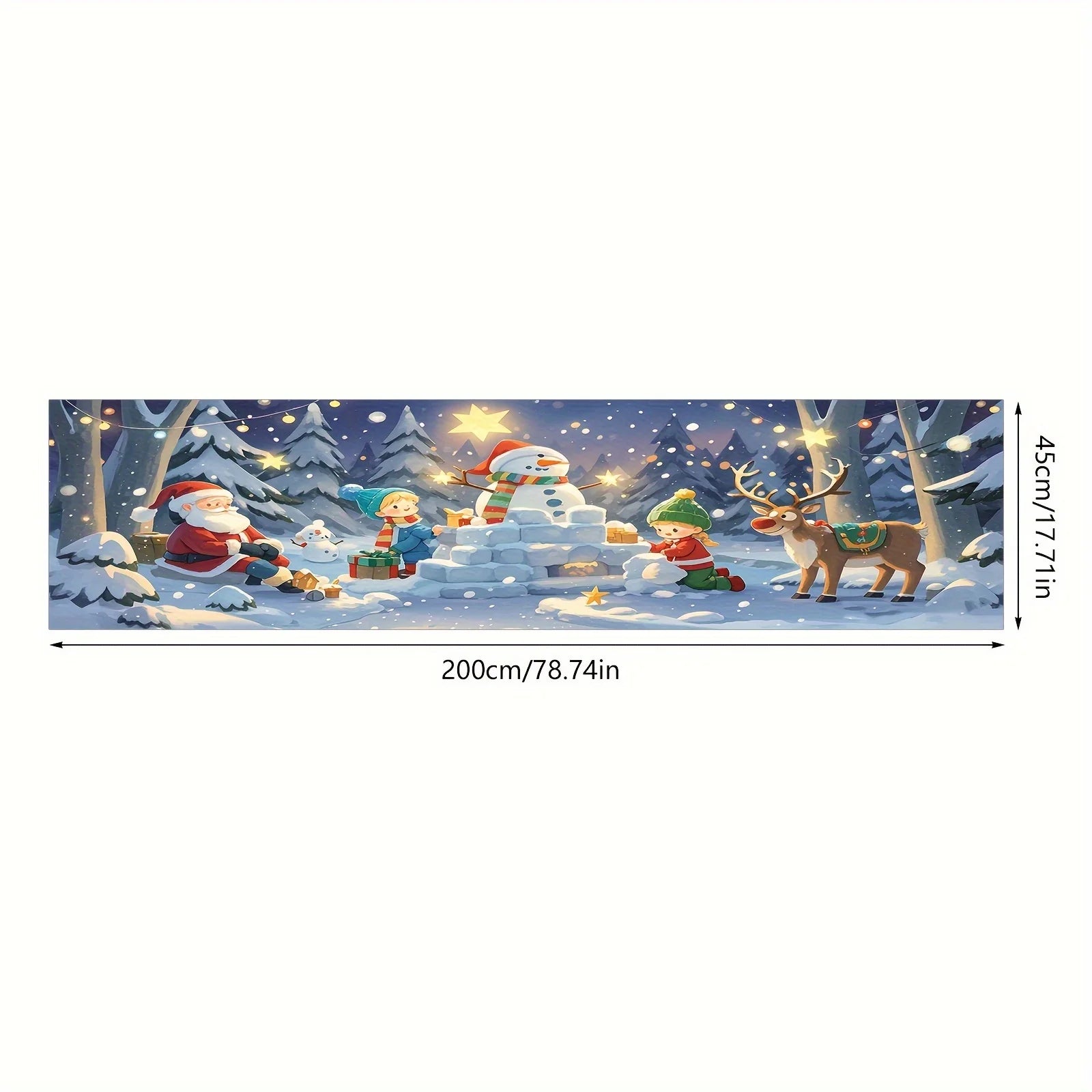 Happy New Year and Christmas yard banner, cartoon snowman and star design, perfect choice for farmhouse and outdoor decoration