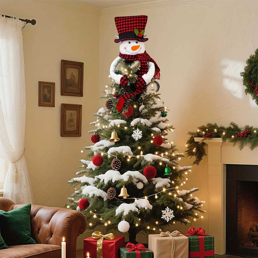 Christmas Decorations Santa Claus Home Christmas Tree Decorations Snowman Tree Top Star Decorations for Mall Home Christmas