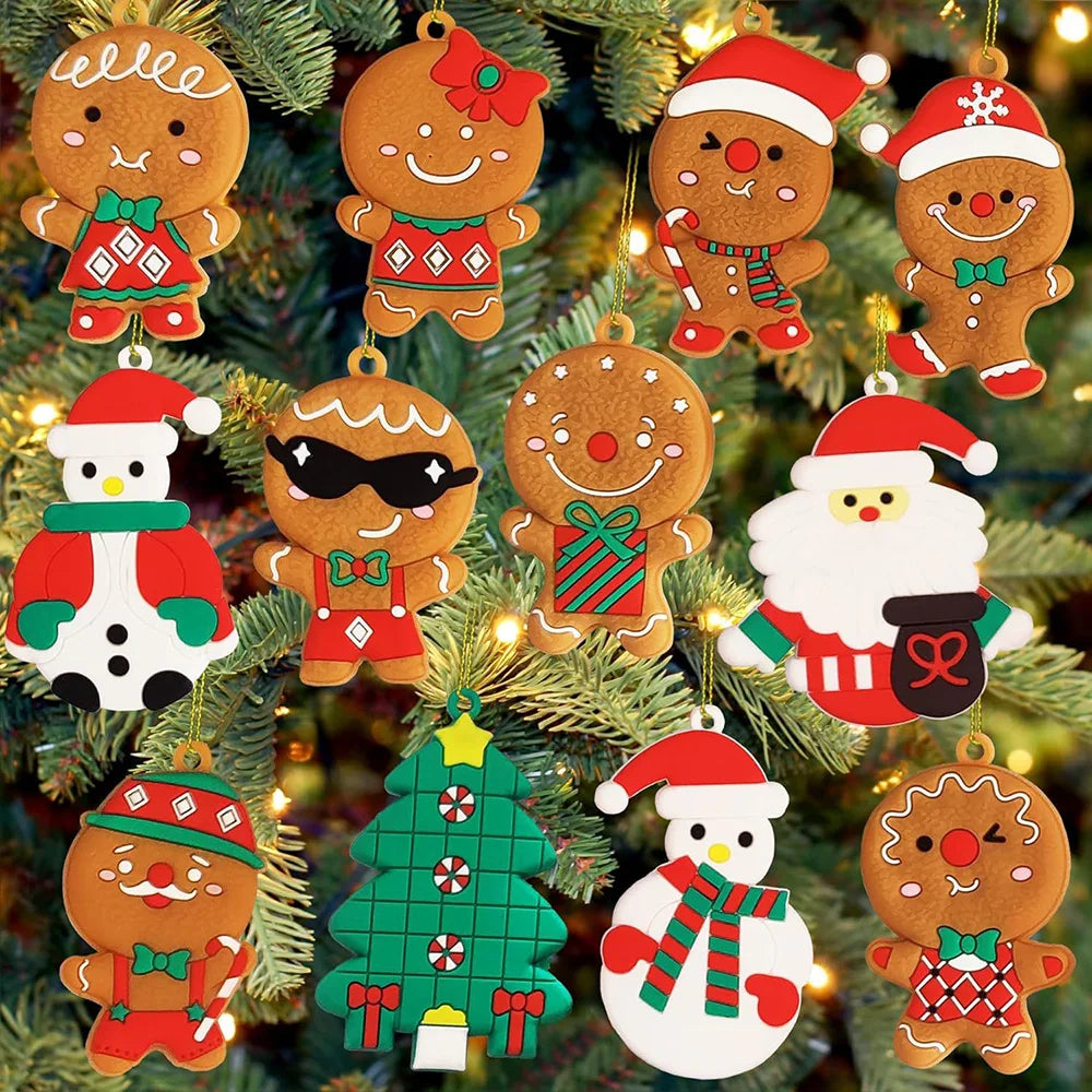 Christmas Decoration for Christmas Tree Ornaments Cooking Gingerbread Man Ornaments Hanging Decor for Tree Kitche Party Supplies